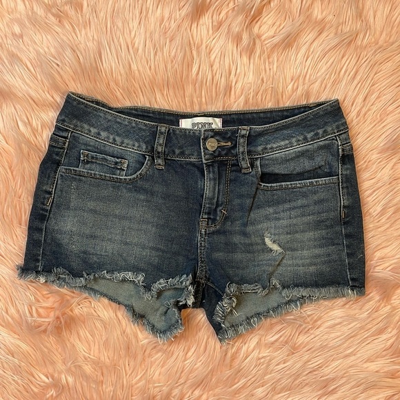 PINK Victoria’s Secret Blue Denim‎ Jean Shorts Size 2 - Picture 1 of 6